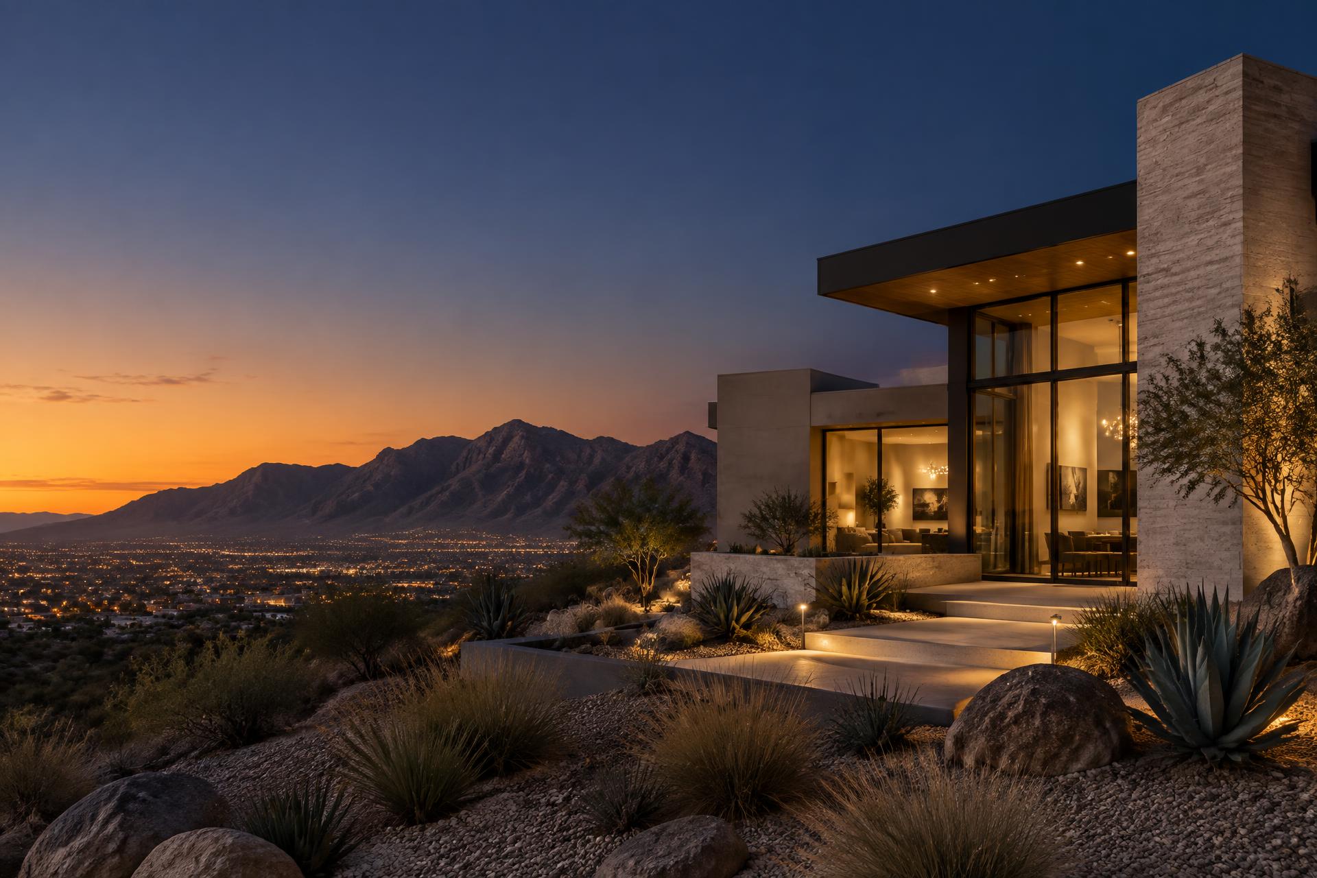 Contemporary El Paso home overlooking the Franklin Mountains